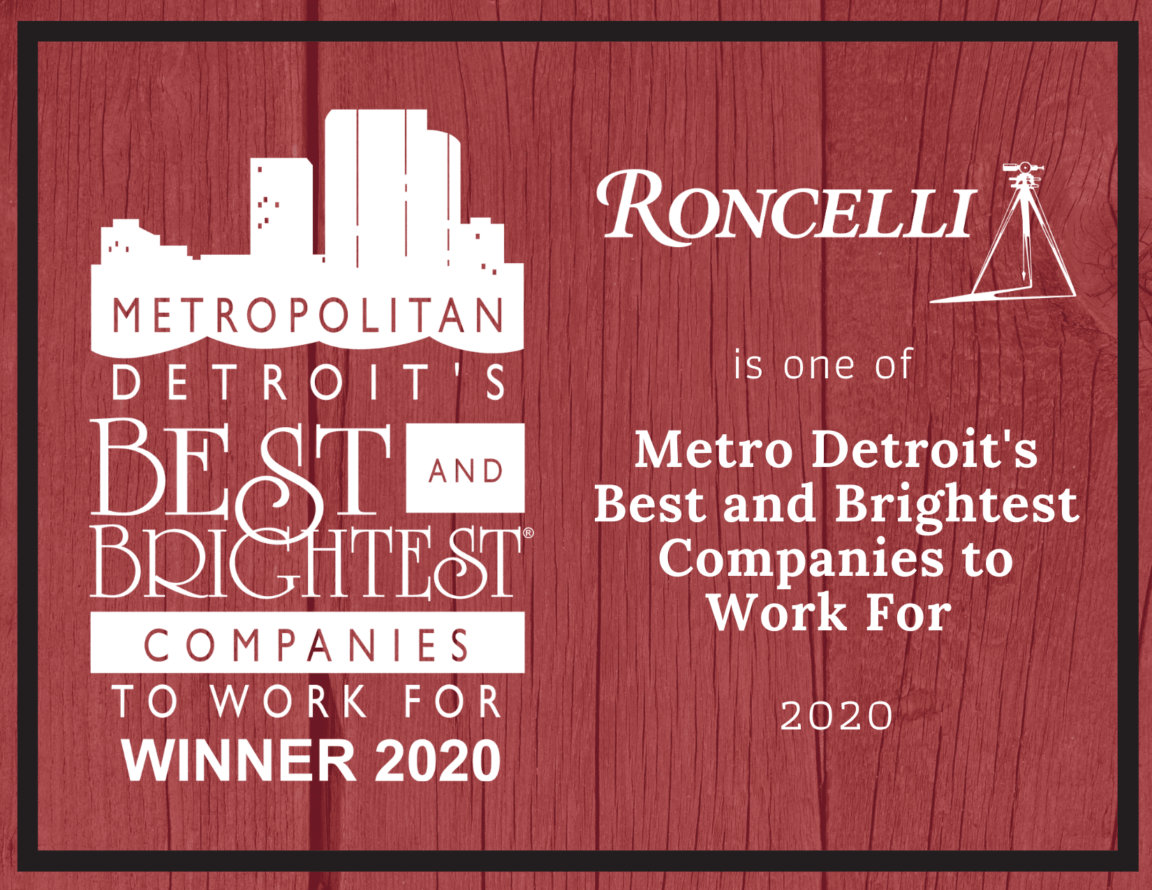 Roncelli, Inc. Named One of the Best and Brightest Companies to Work For in Metro Detroit