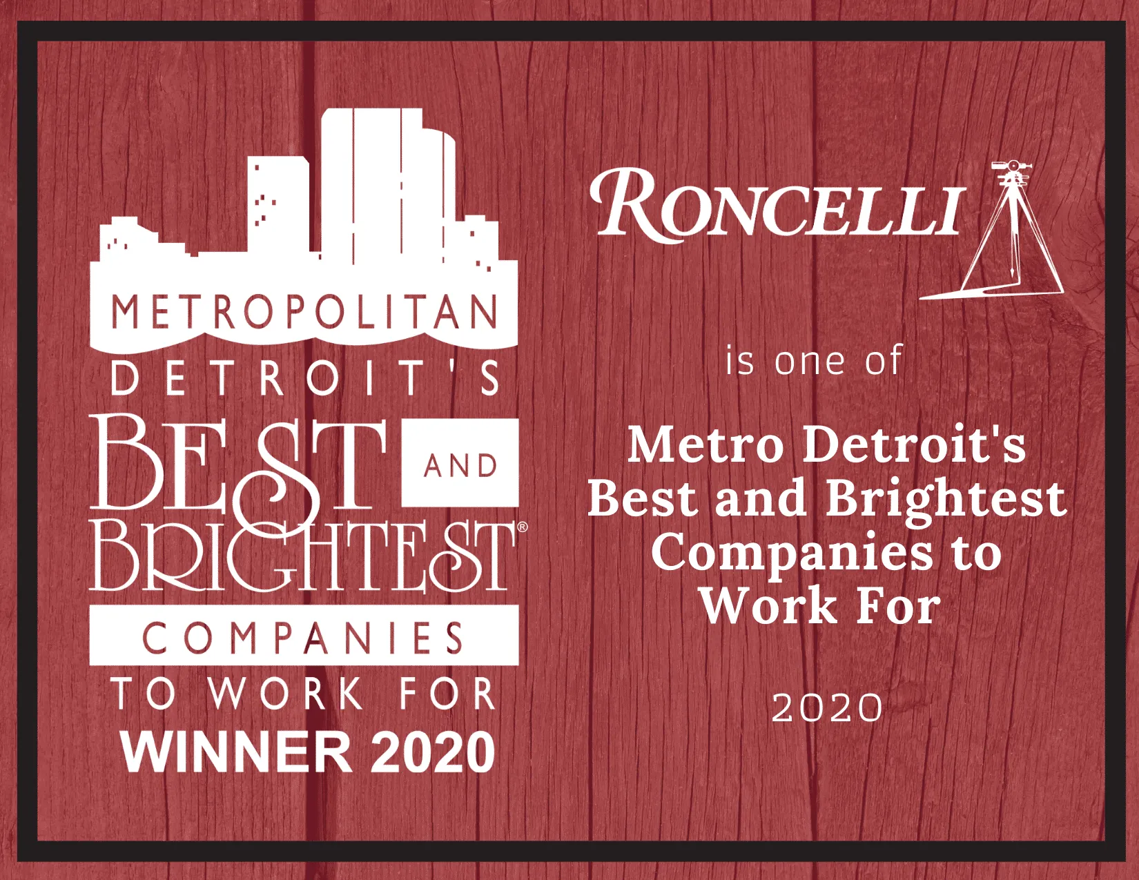 Roncelli, Inc. Named One of the Best and Brightest Companies to Work For in Metro Detroit