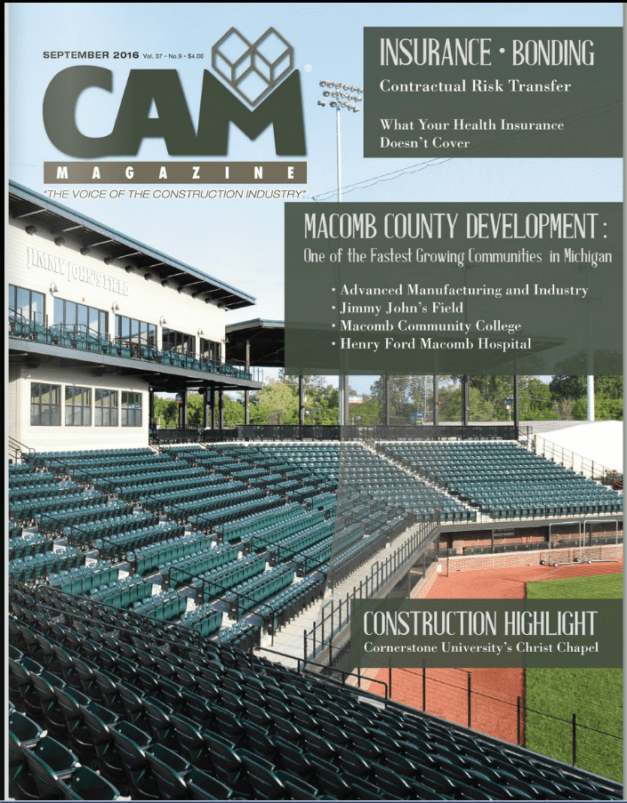 CAM Magazine's September 2016 Issue - Macomb County Development: Henry Ford Macomb Hospital Infill Project
