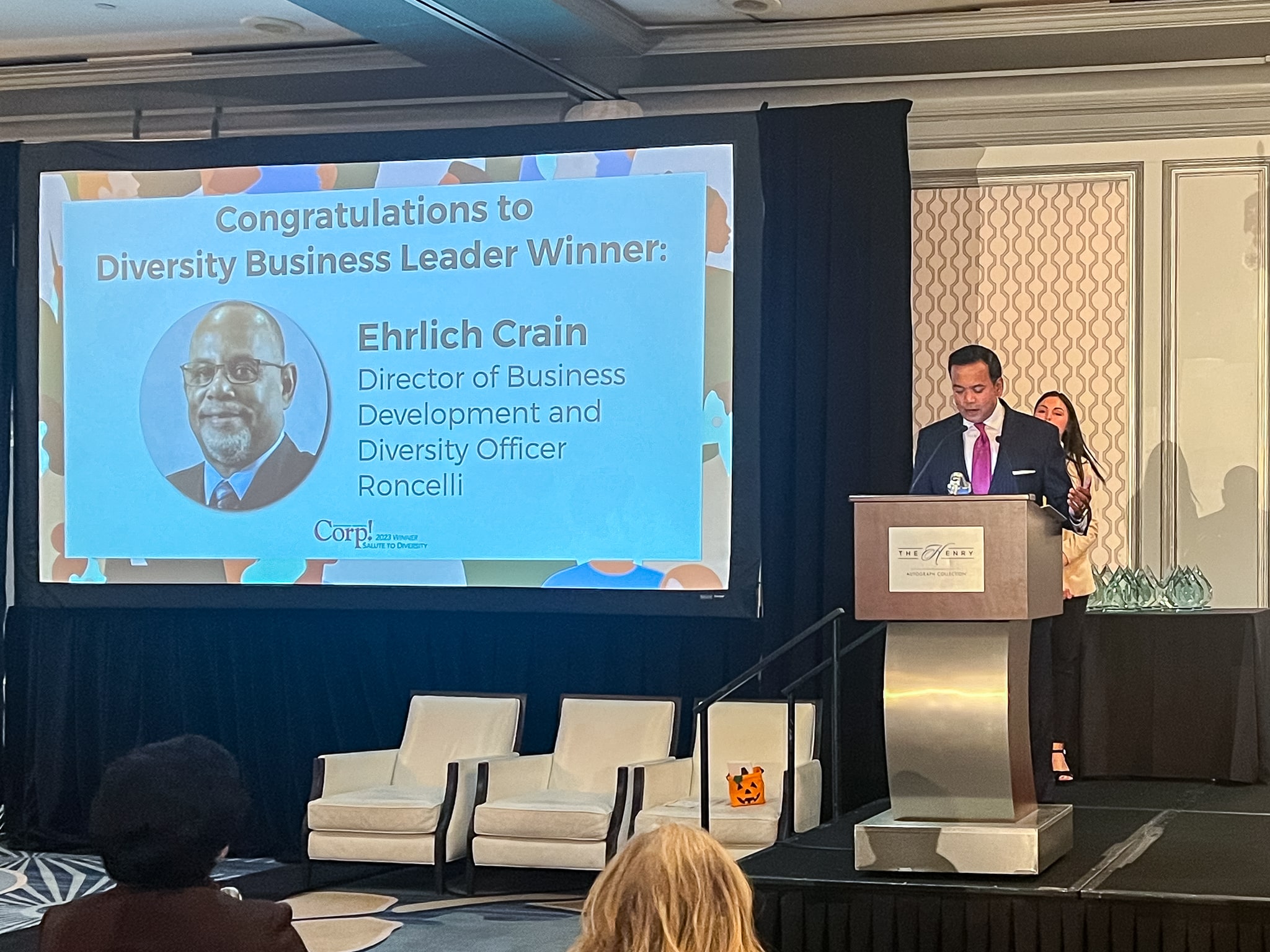 Celebrating Excellence in Diversity Leadership: Ehrlich Crain Receives Corp! Diversity Business Leader Award