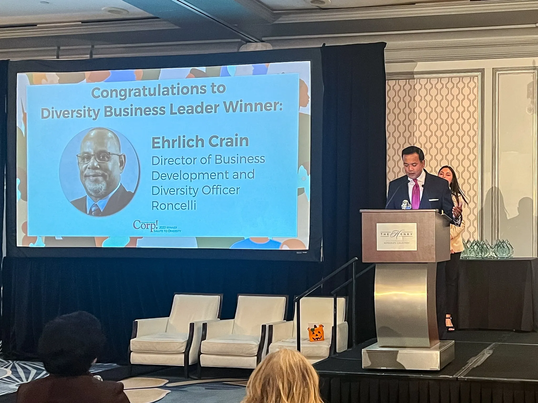 Celebrating Excellence in Diversity Leadership: Ehrlich Crain Receives Corp! Diversity Business Leader Award