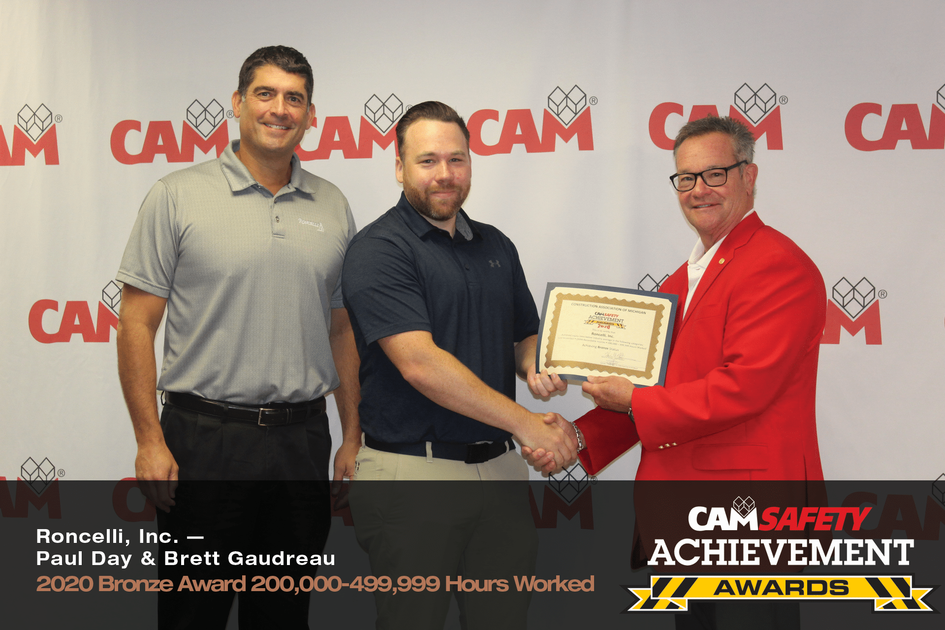 Roncelli Received 2020 CAM Safety Award
