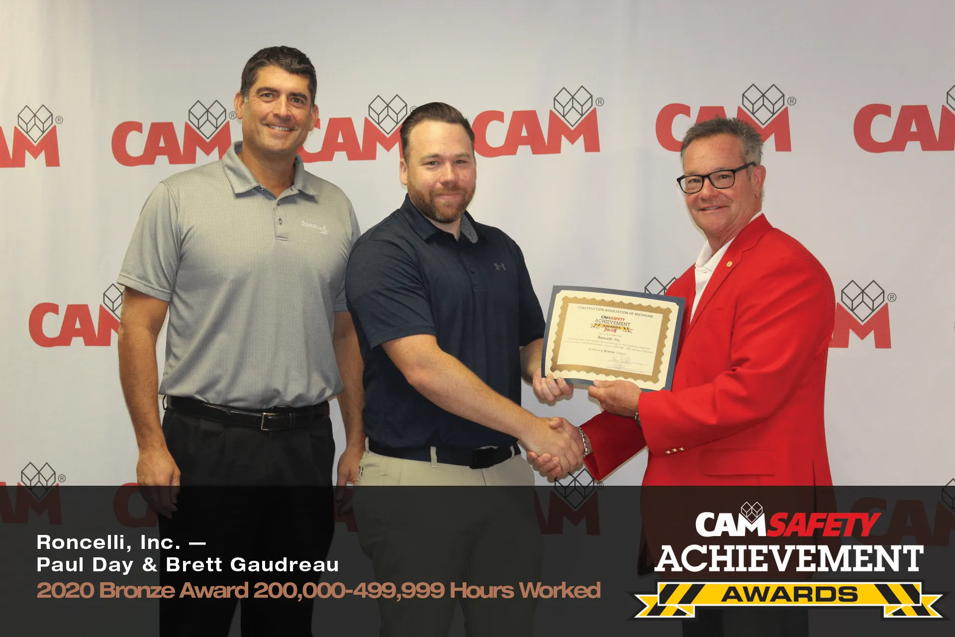 Roncelli Received 2020 CAM Safety Award