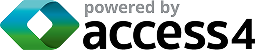 Access4 company logo with text 'powered by' above it.