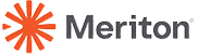Meriton logo featuring a stylized sunburst symbol to the left of the text.