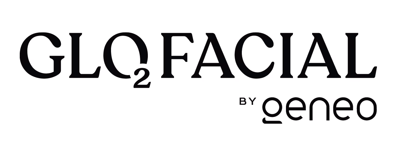 GLO2 FACIAL by geneo logo text.