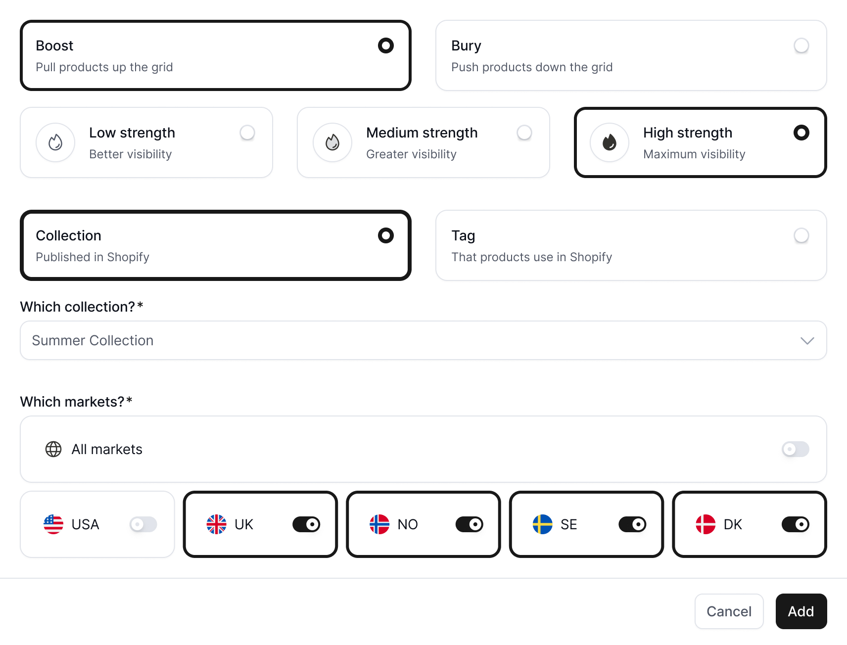 Set global sorting rules