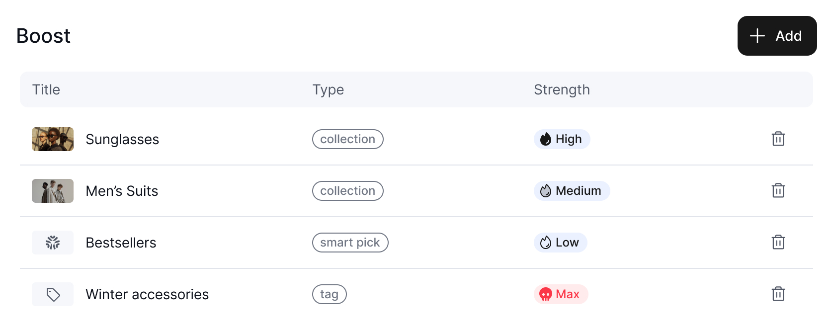 set sorting rules for collections