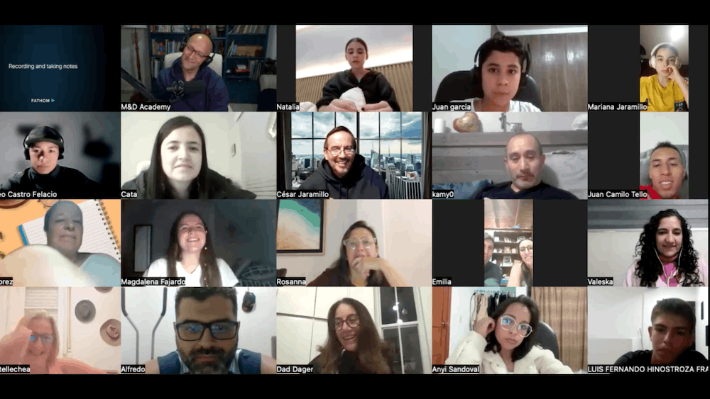 Sesión en vivo con Diego por Zoom