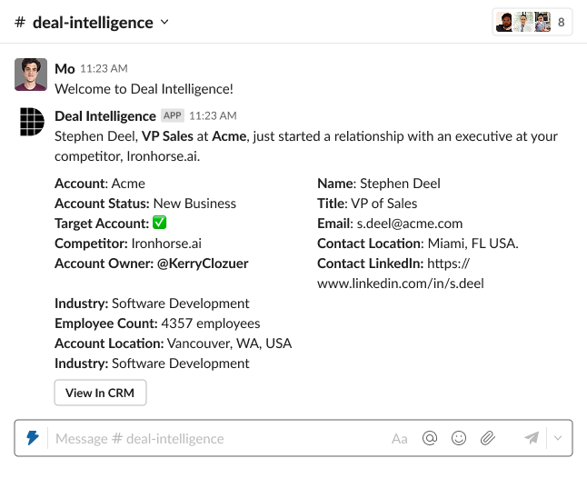 Deal Intelligence Slack Notification