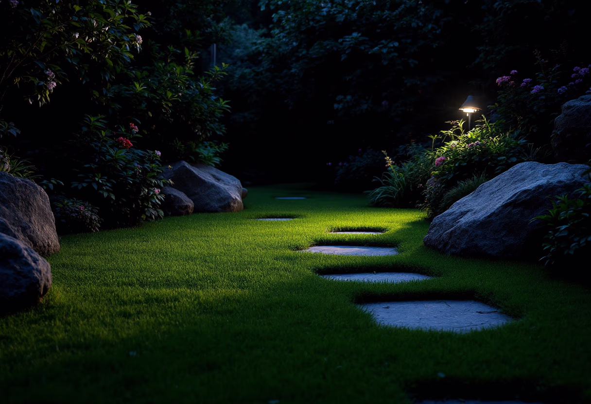 image of a lush green lawn for a landscaping service