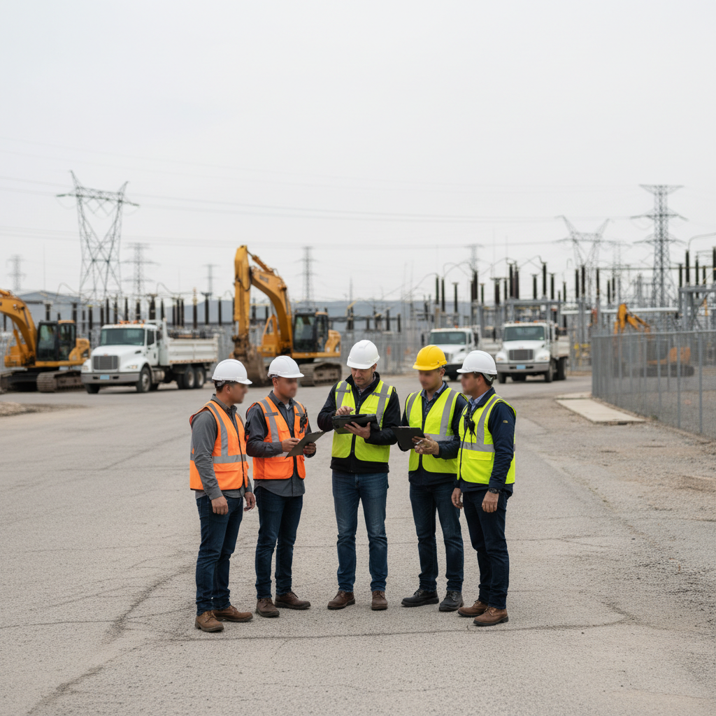 Field crews and an inspector coordinating work to move customers along the onboarding critical path faster