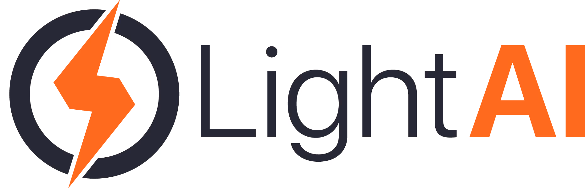 LightAI logo with an orange lightning bolt inside a black circle next to the text 'LightAI', where 'AI' is in orange.