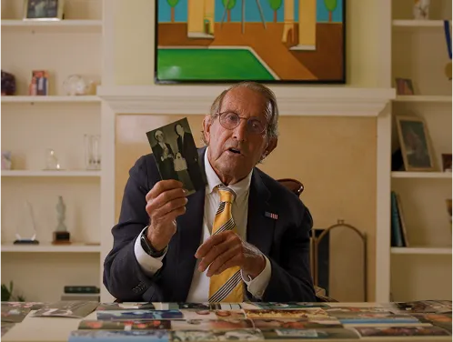 An old person giving advice.