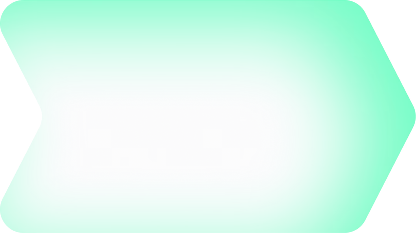 Abstract digital graphic with a dark, rounded rectangle shape surrounded by glowing, layered gradients in shades of green and turquoise.