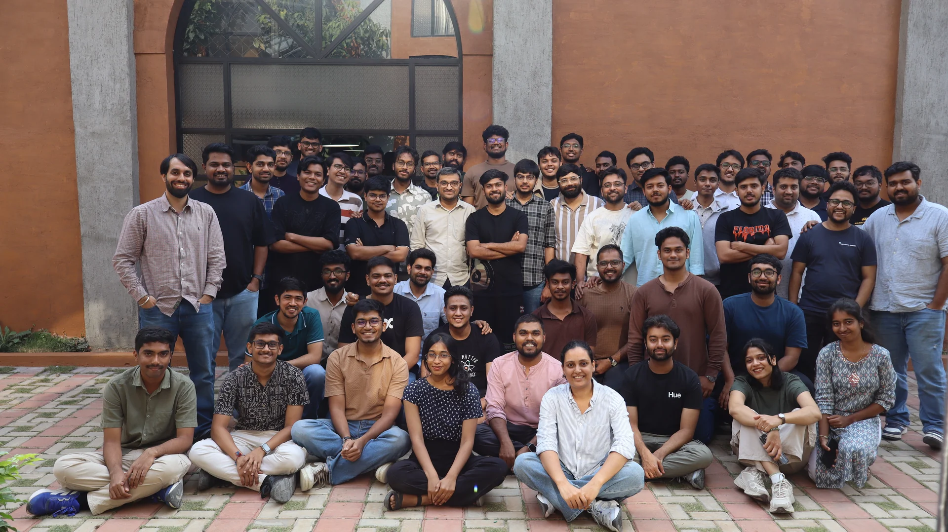The Origin team together outside the office