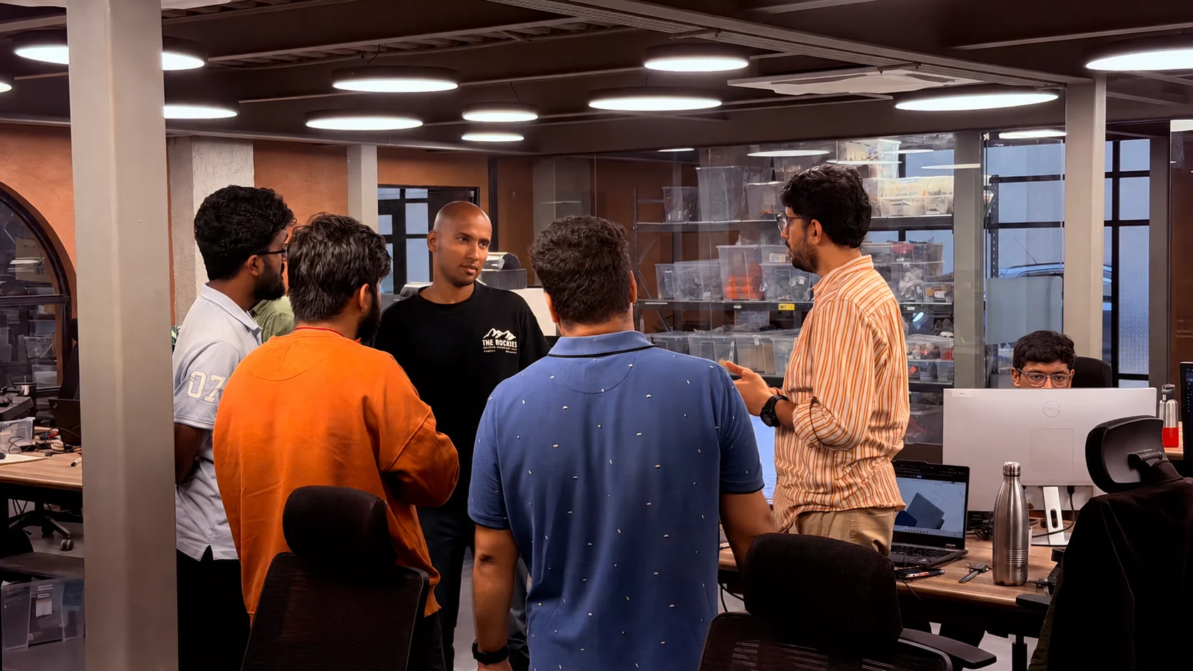 A team discussion in the office