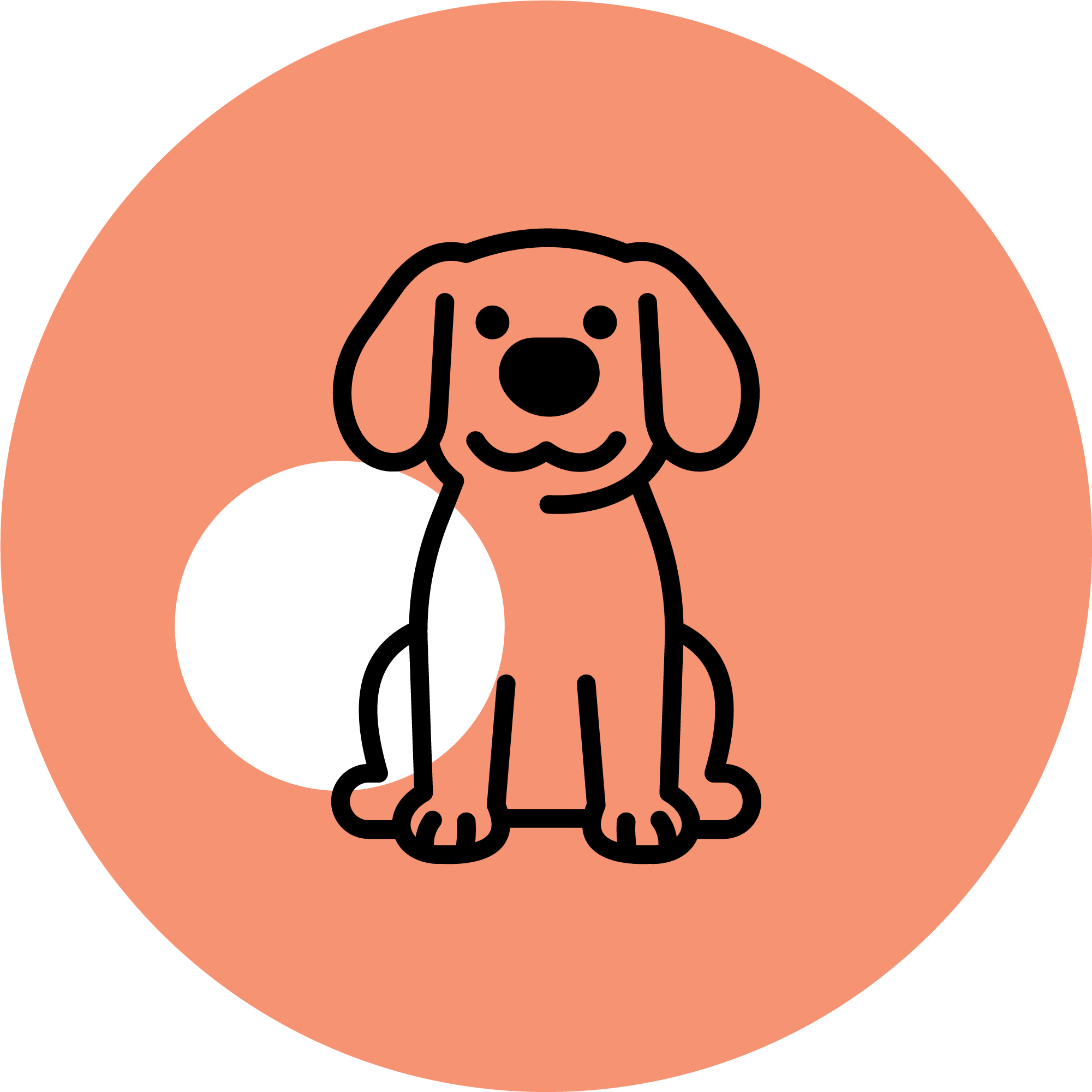 Dog friendly service icon representing a pet friendly home maintenance service