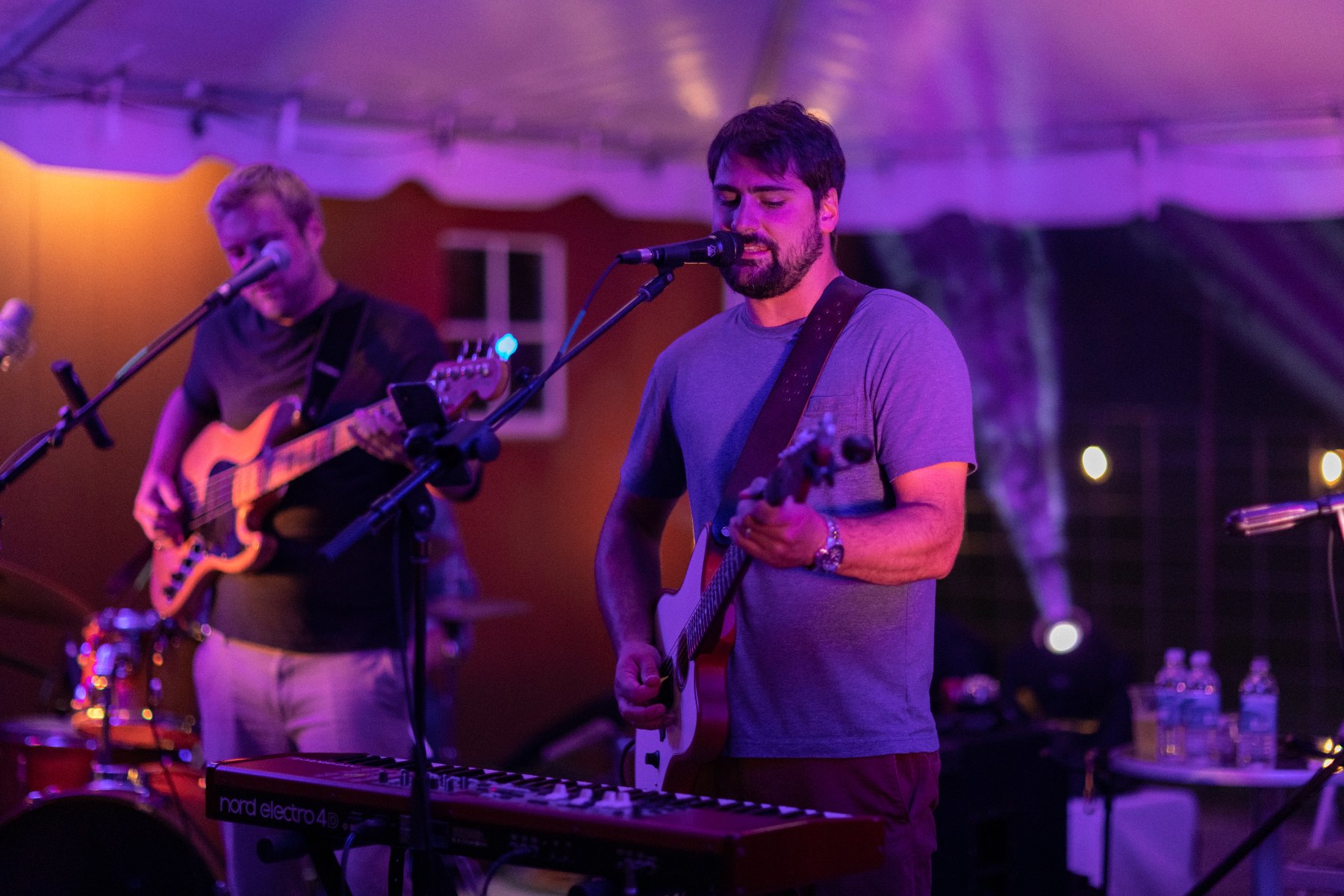 Band playing at Little Red Barn