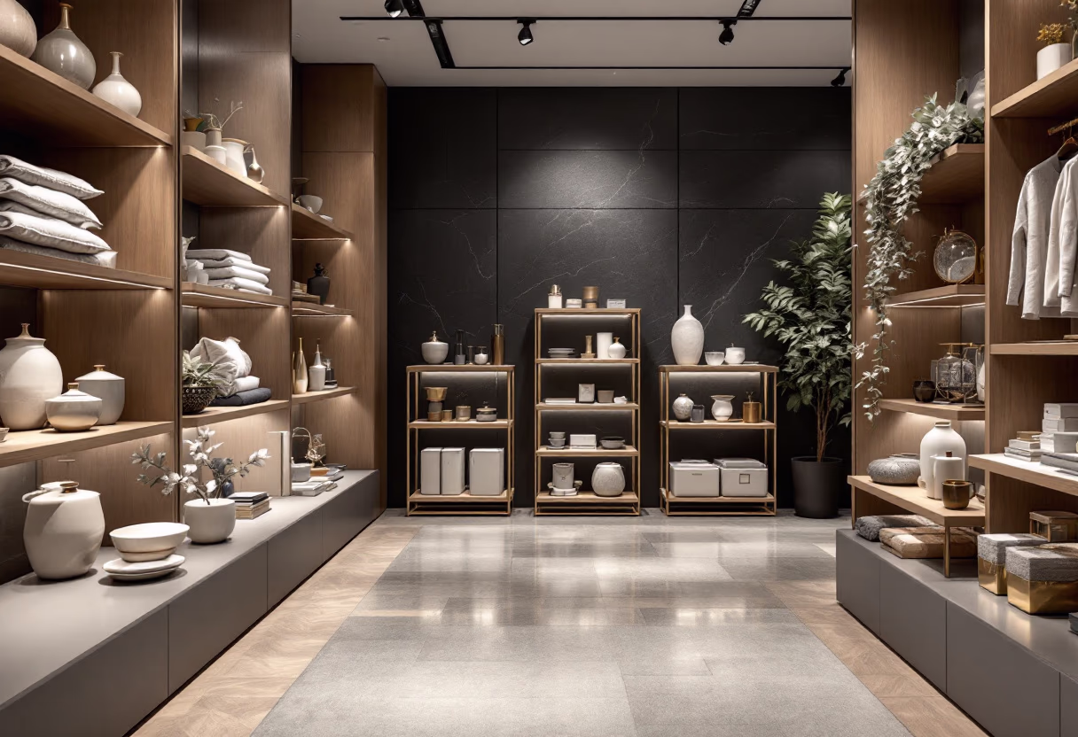image of shopping aisle in store (for a home goods store)