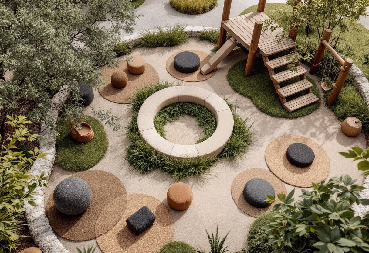 [background image] captivating photo of a serene outdoor playground (for a preschools & daycare)