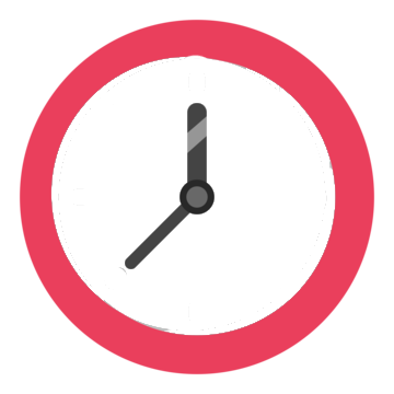Clock with red border showing time as 7:00.