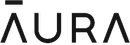 The word Aura written in uppercase letters with a stylized letter A.