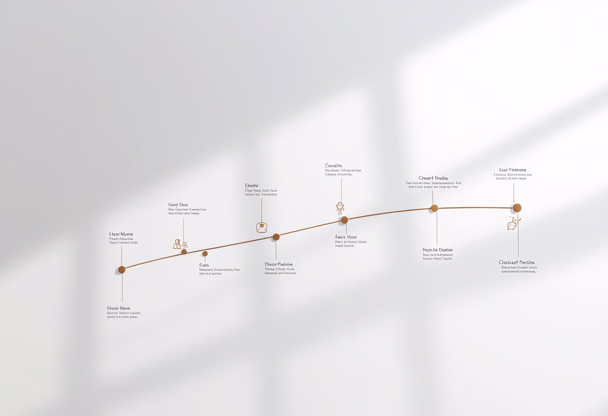 image of company timeline for a consulting firm
