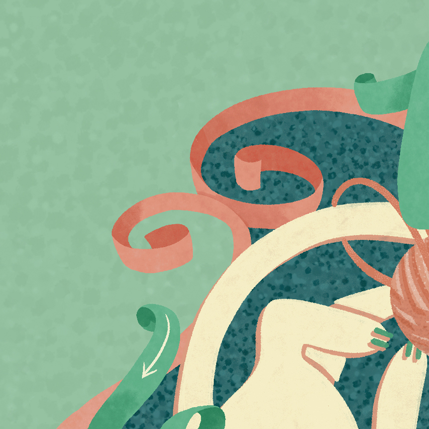 Illustrated treasure map with augmented reality