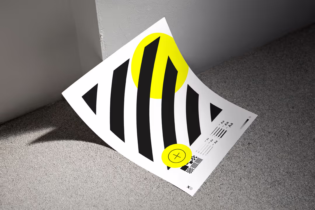 2 IN 1 Curved paper mockup with easily adjustable background