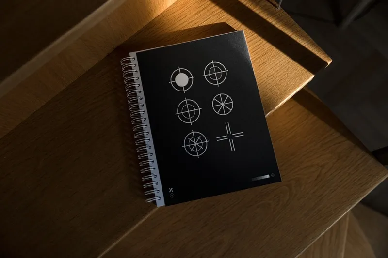 Ringband book cover mockup with real shadow