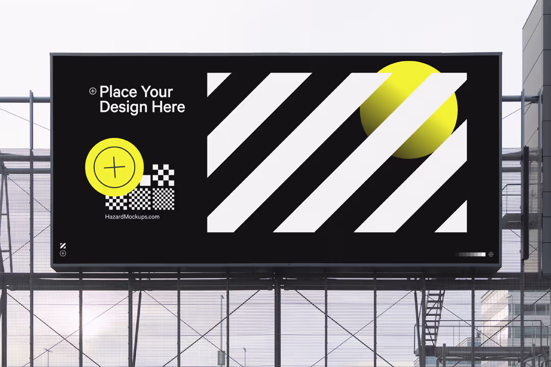 Minimal horizonal billboard mockup
