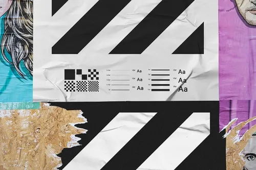 Free Wrinkled Poster Mockup