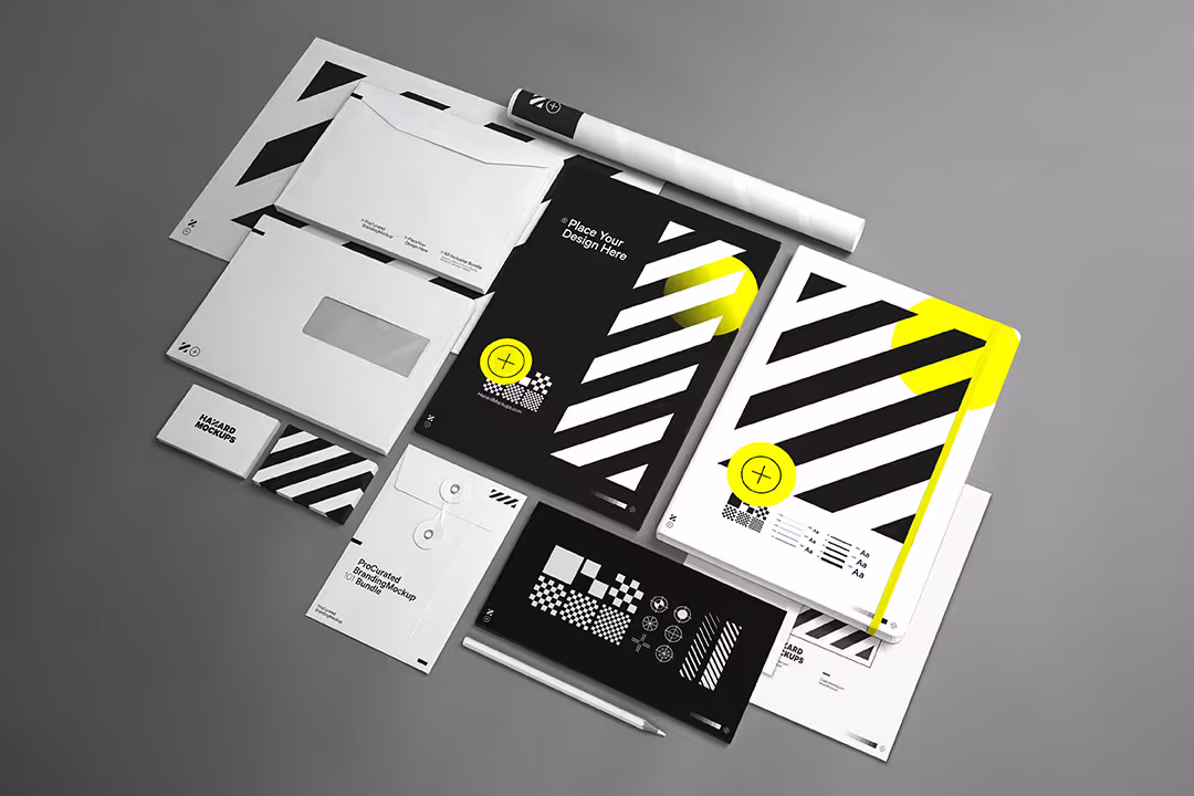 Clean stationary mockup. Fully editable for all your designs!