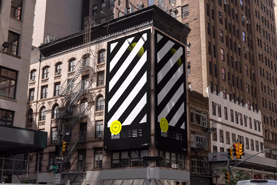 New York City vertical banner mockup