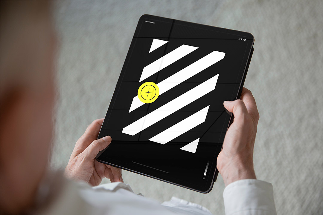 Handheld portrait mode iPad Pro mockup 