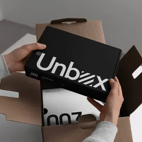 Unboxing mockup bundles contains highly editable cardboard box mockups. Perfect to showcase packaging design