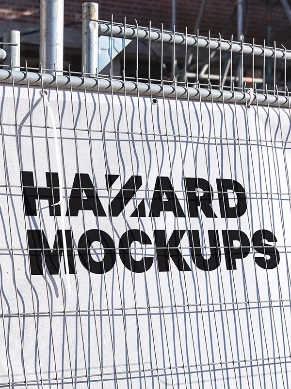 Huge scaffolding banners, truck wraps, container mockups, fence mesh banners, frame banners and logo plates. If you can find it on a construction site, it will be in here.