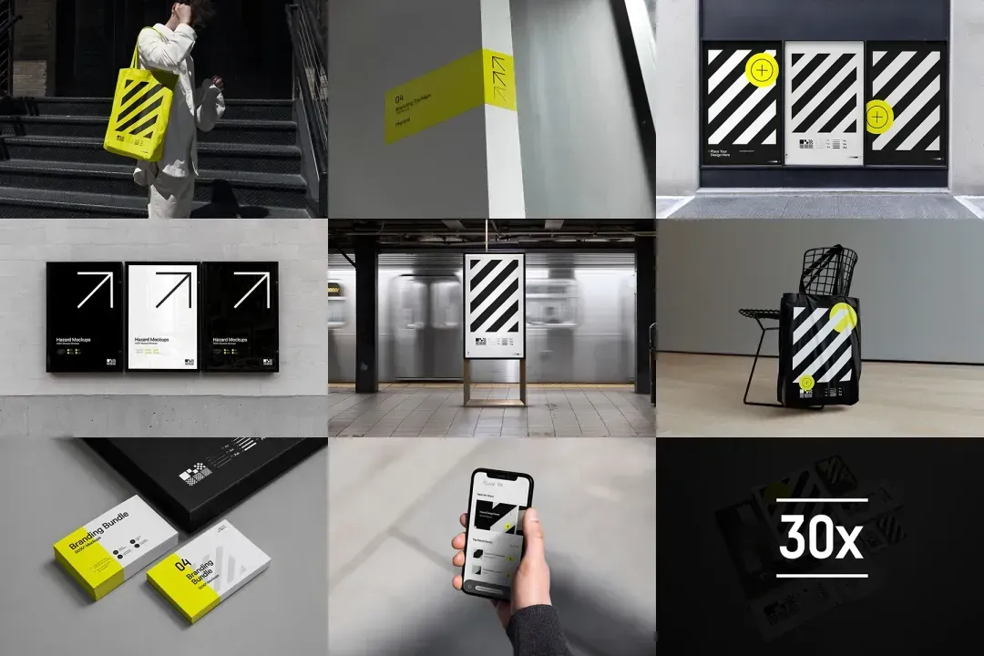 Curated full branding mockup bundle. A complete mockup bundle for all your presentation. Including device mockups, poster mockups, billboard mockups, totebag mockups, stationary mockup and many more. Save time and save money with with this presentation-ready branding mockup bundle!