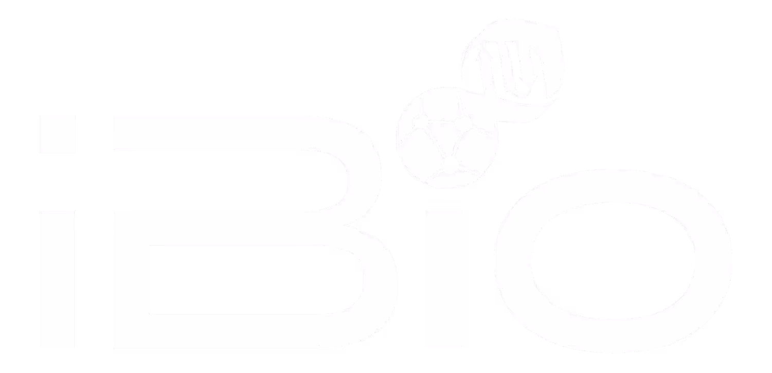 iBio logo with molecular and DNA strand icons above the letters.