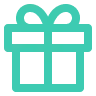 Icon of a gift box with a bow on top.