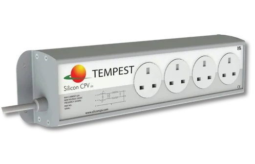  Tempest Silicon CPV power strip with four UK electrical sockets