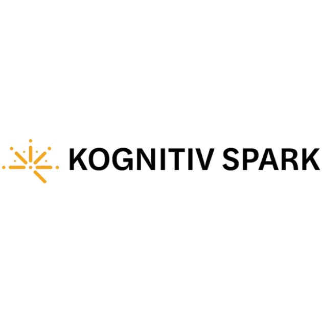 Kognitiv Spark logo with stylized orange spark icon and black text.
