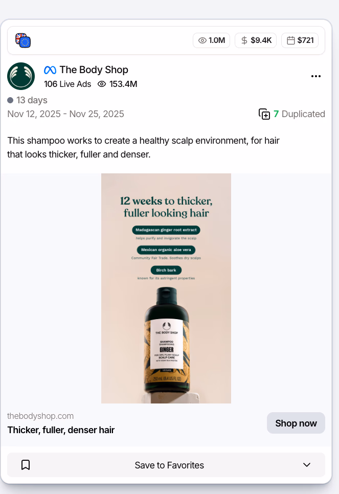 shampoo product advertisement