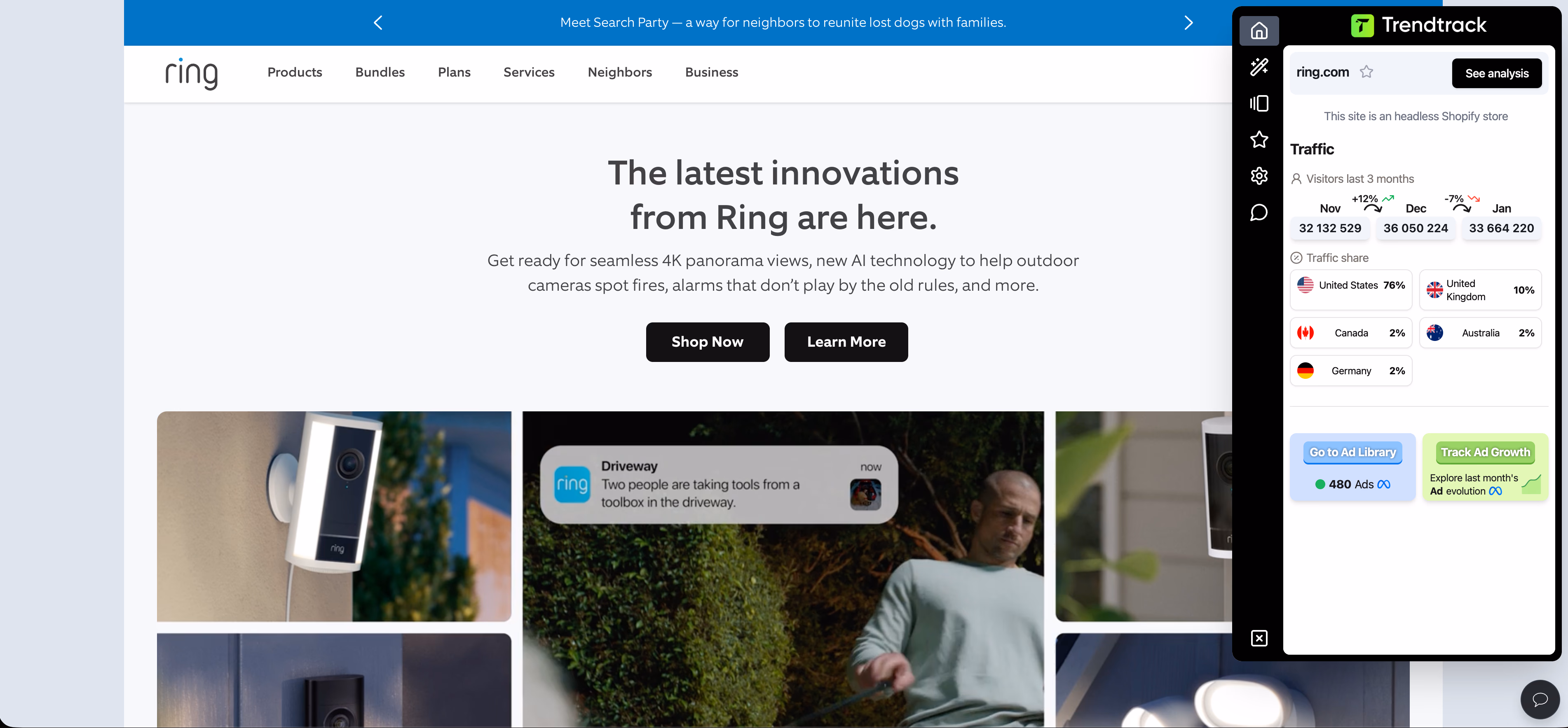 ring com website screenshot