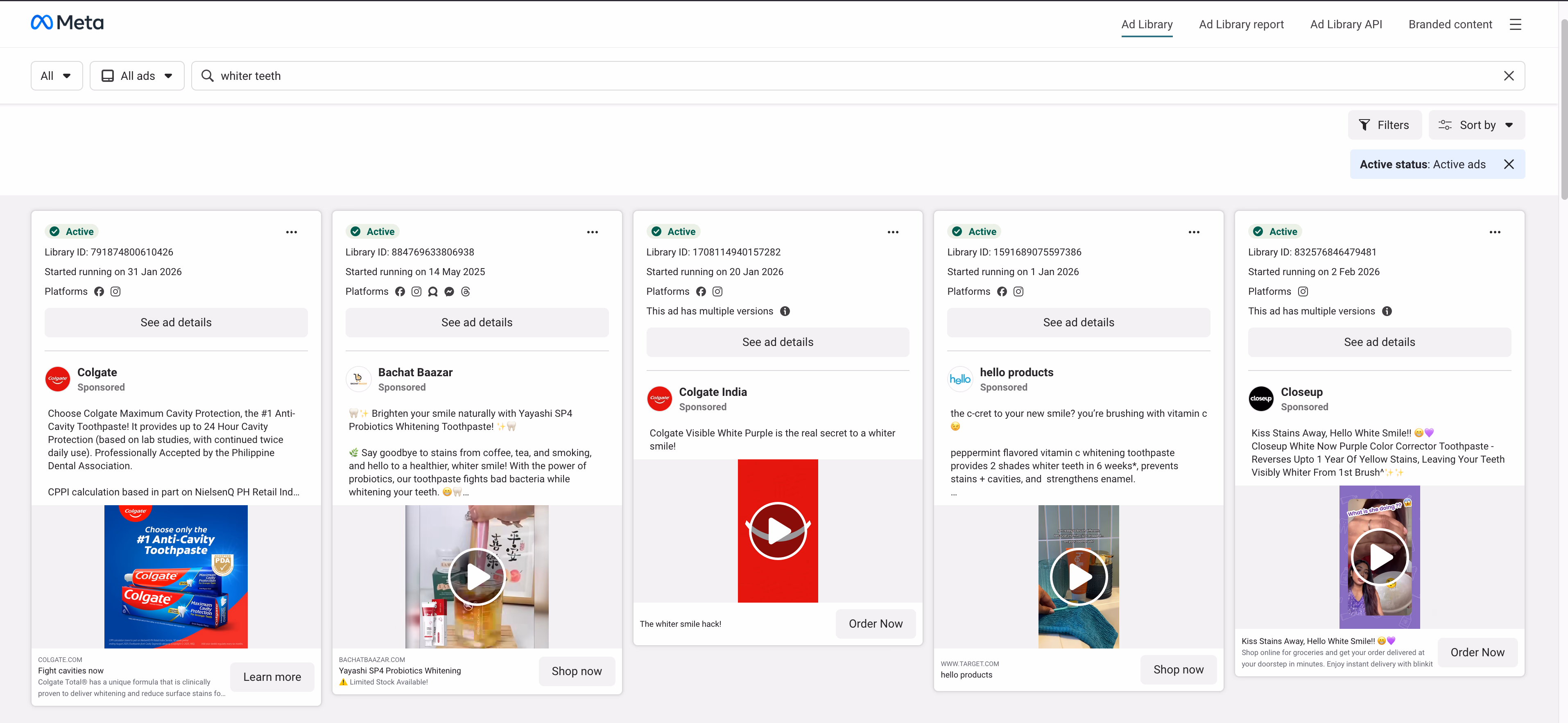 facebook meta ad library