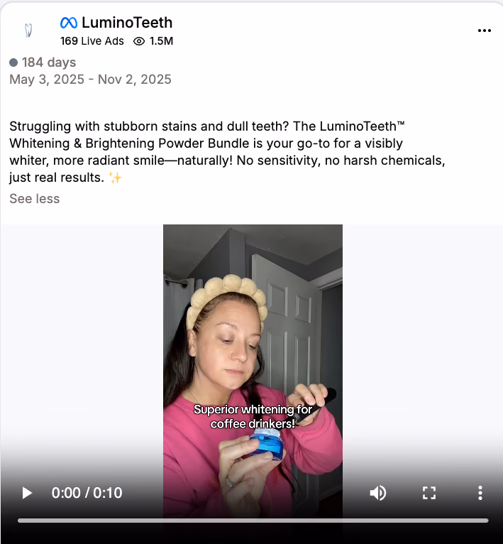Woman Using Teeth Whitening