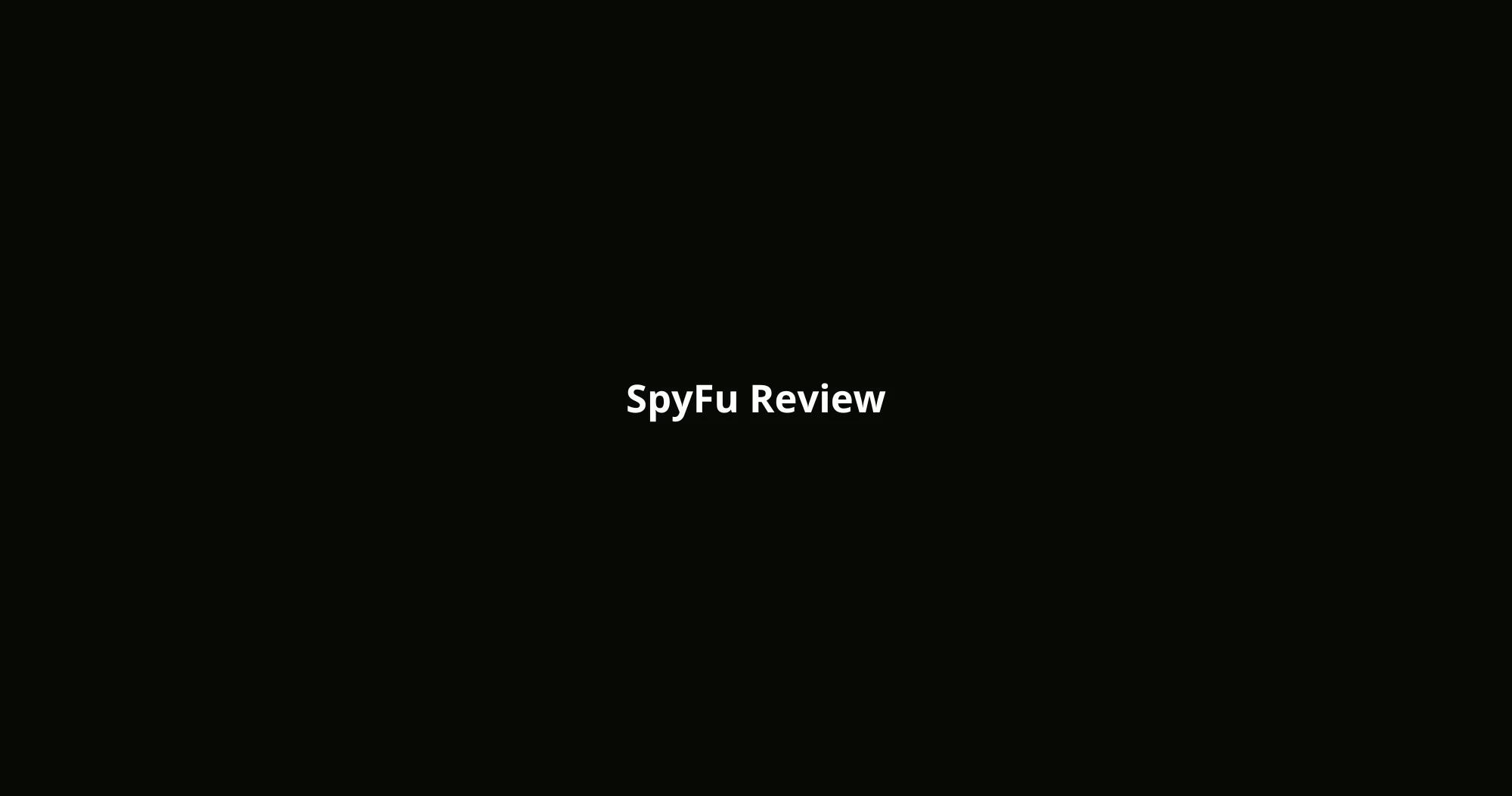 SpyFu Review