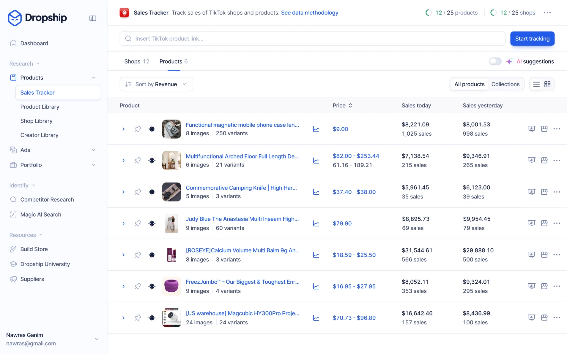 Sales Tracker