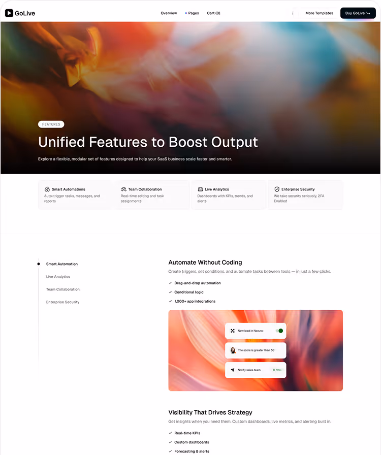 SaaS Startup Webflow Template